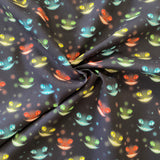 100% Cotton - Halloween Cheshire Cat - £8.50 Per Metre - Sold by Half Metre