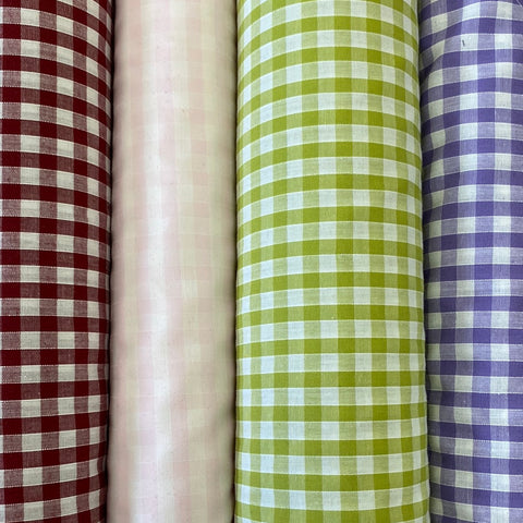 1/4" Gingham - Select Colour - £3.80 Per Metre - Sold by Half Metre