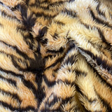 Short Pile Faux Fur - Tiger Print - Sold By Half Metre