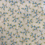 Polycotton 45" Print - Petunia Flowers White/Blue - Pop Up Shop