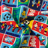 100% Cotton - World Cup Football - £6.00 Per Metre - Sold By The Half Metre