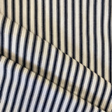 100% Cotton Canvas - Ticking Stripe Black - Sold by Half Metre