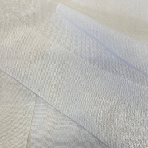 Remnant 140504 1.3m Muslin White  - 150cm Wide