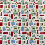 100% Cotton - Christmas - Star Wars Yoda Presents - £11.00 Per Metre - Sold By Half Metre