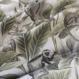 Linen Look - Jungle Monkey - £10.50 Per Metre - Sold By Half Metre
