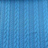 Ponte Roma Jersey - Cable Knit - Teal - £12.50  Per Metre - Sold By Half Metre