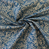 100% Cotton  - Christmas - Metallic Holly Leaves Outline - Select Colour - £8.50 Per Metre - Sold by Half Metre