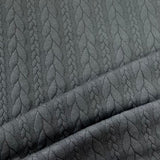 Ponte Roma Jersey - Cable Knit - Black - £12.50  Per Metre - Sold By Half Metre