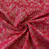100% Cotton  - Christmas - Metallic Holly Leaves Outline - Select Colour - £8.50 Per Metre - Sold by Half Metre