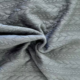 Ponte Roma Jersey - Cable Knit - Black - £12.50  Per Metre - Sold By Half Metre