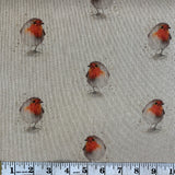 Linen Look Animals ROBIN/CAT/RABBIT/EWE/CHICKEN/PUG - Select Design - Sold By Half Metre