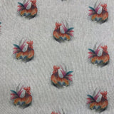 Linen Look Animals ROBIN/CAT/RABBIT/EWE/CHICKEN/PUG - Select Design - Sold By Half Metre