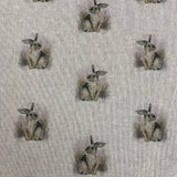Linen Look Animals ROBIN/CAT/RABBIT/EWE/CHICKEN/PUG - Select Design - Sold By Half Metre