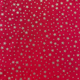 100% Cotton  - Christmas - Gold Metallic Star - Select Colour - £8.50 Per Metre - Sold by Half Metre