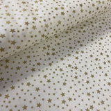 100% Cotton  - Christmas - Gold Metallic Star - Select Colour - £8.50 Per Metre - Sold by Half Metre