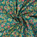 100% Cotton Poplin  - Christmas - Candy Canes And Holly - £6.50 Per Metre - Sold by Half Metre