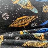 Super Soft Cuddle Fleece - Spaceships - £9.50 Per Metre - Sold By Half Metre