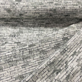 100% Cotton  - Bricks - Grey - £12.00 per metre - Sold by half metre