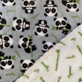 Super Soft Double sided Cuddle Fleece - Bamboo Panda - Sold By Half Metre
