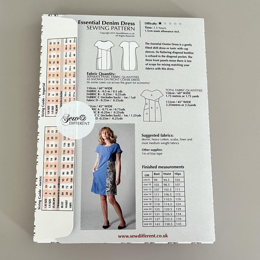 Sew Different - Essential Denim Dress Kayes Textiles Sew Different - Essential Denim Dress Kayes Textiles