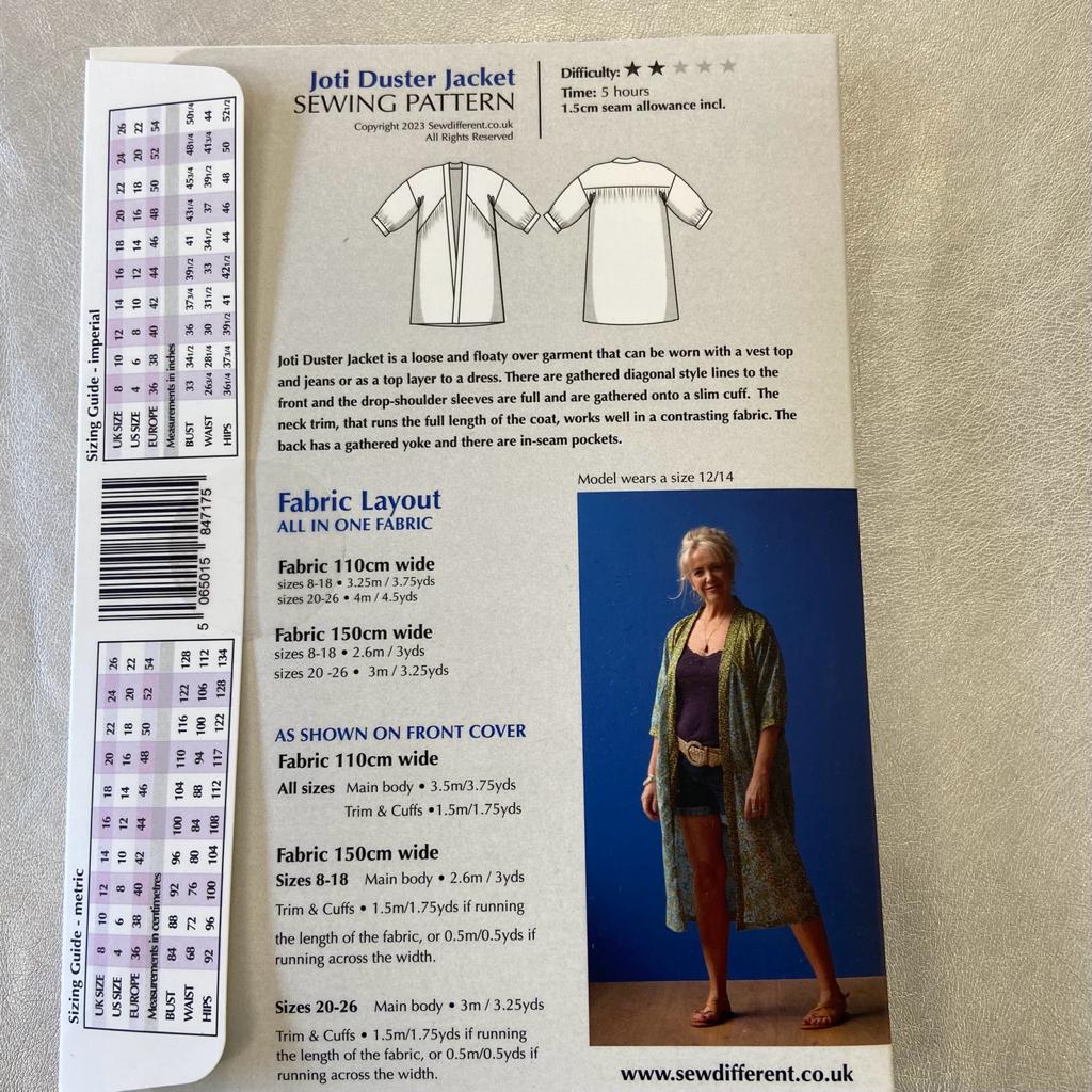 Sew Different - Joti Duster Jacket – Kayes Textiles