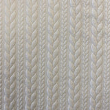 Ponte Roma Jersey - Cable Knit - Ivory - £12.50  Per Metre - Sold By Half Metre