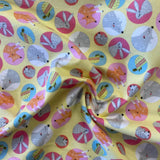 100% Brushed Flannel Cotton - Animal Circles - £6.00 Per Metre - Sold By Half Metre