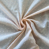 Peach dobby spot small design fine cotton fabric perfect for summer clothes dresses tops lightweight cool Kayes 100% cotton dressmaking Southend Westcliff sewing fabric cool clothes pattern fabric shops Metre discount cheap