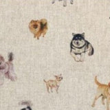 Linen Look Animals ROBIN/CAT/RABBIT/EWE/CHICKEN/PUG - Select Design - Sold By Half Metre