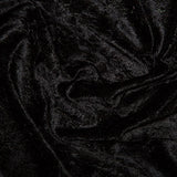 Crushed Velvet Fabric Material - Costumes Tablecloths Craft fairs Display Tables BLACK - Per 0.5 Metre