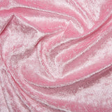 Crushed Velvet Fabric Material - Costumes Tablecloths Craft fairs Display Tables PINK - Per 0.5 Metre
