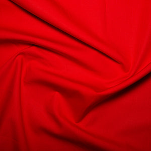 Poplin Plain 100% Cotton Fabric 44" Wide 112cm Bright Red