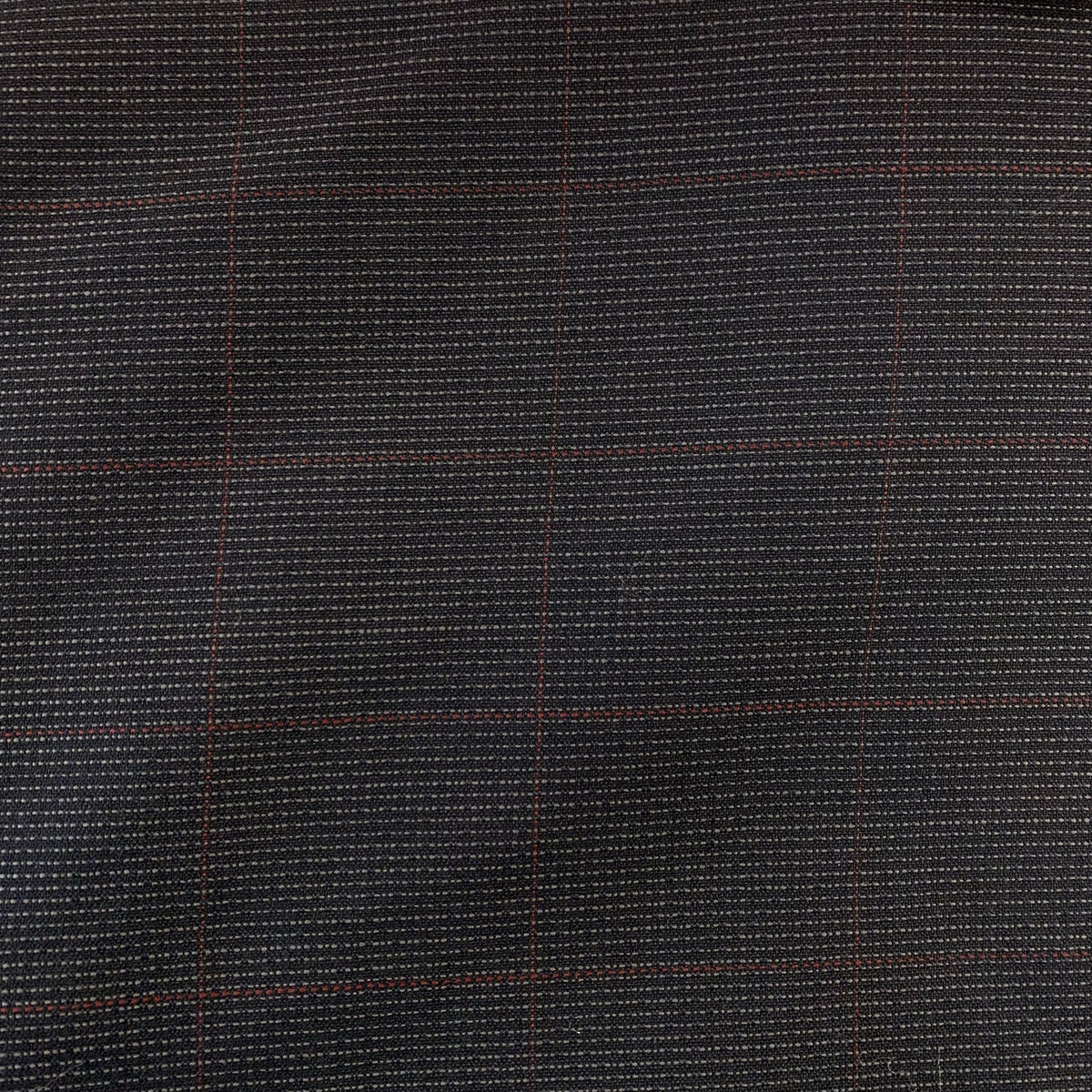 ** Remnant 200109 1.3m Super Wool and Cashmere Suiting Dark Grey Check