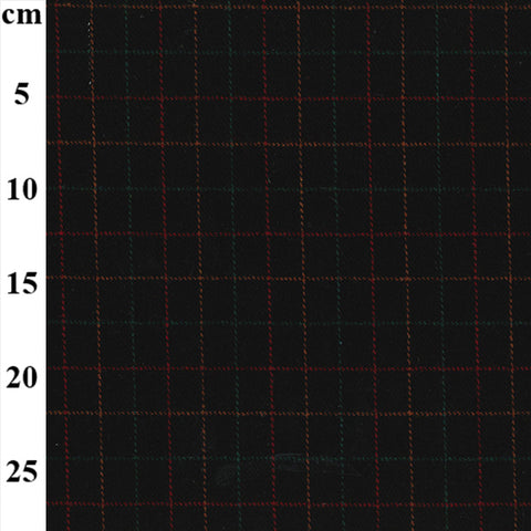 Poly Wool Checks - Black - £12.50 Per Metre - Sold By Half Metre