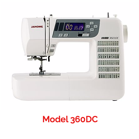 JANOME 360-DC SEWING MACHINE KAYES TEXTILES WESTCLIFF SOUTHEND ESSEX FABRIC SHOP 