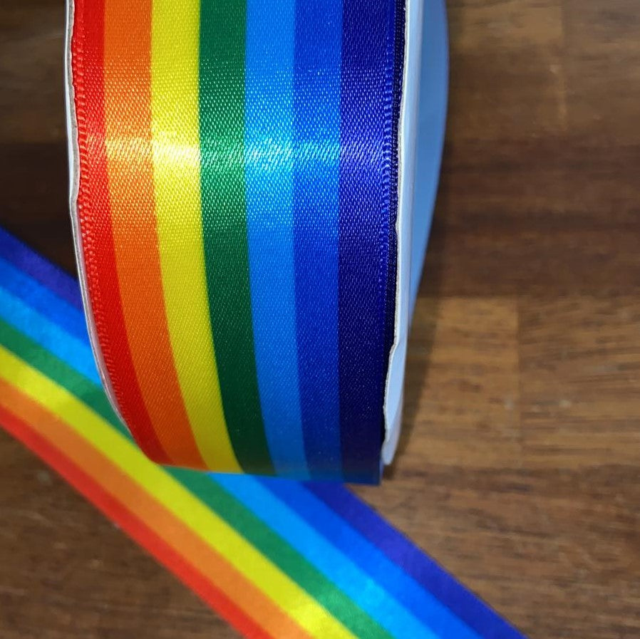 Rainbow Pride Ribbon - 40mm Wide – Kayes Textiles