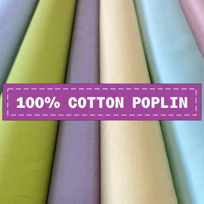 100% Cotton Poplin Plains