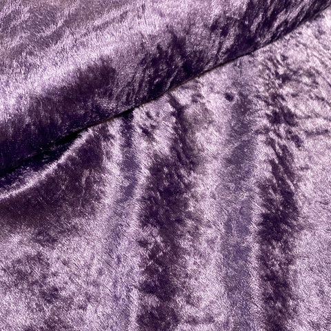 Remnant 141109 2m Crushed Velvet - Light Purple - 140cm Wide