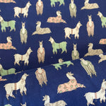 Polycotton Children's Print - Llamas in Pyjamas - Select Colour - £3.00 Per Metre - Sold by Half Metre