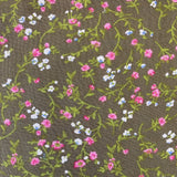 100% Viscose - Ditsy Floral - Olive - Sold By Half Metre