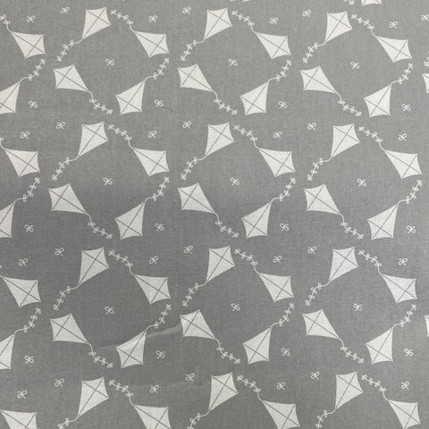 100% Cotton  - High as a Kite - Grey  - Sold by Half Metre