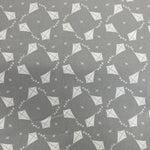 Remnant 70614 2.25m 100% Cotton  - High as a Kite - Grey  - 114cm Wide