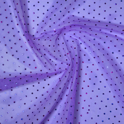 Holo Sequin Net - Purple - Pop Up Shop - £2.50 Per Metre - Sold By The Metre