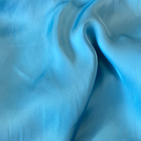 Remnant 250405 Silky Satin - Turquoise - 150cm wide