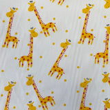 Polycotton Print - Smiling Giraffes - £3.00 Per Metre - Sold by Half Metre