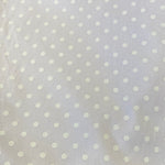 Remnant 070312 2m Polycotton Print Spot White on White - 114cm Wide