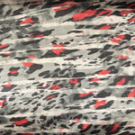 Jersey - Animal Print Graffiti - Red/Grey - Pop Up Shop - £2.50 Per Metre - Sold By The Metre