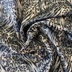 Satin Lining Animal Print - Silver - Pop-Up Shop - £2.50 Per Metre - Sold By The Metre