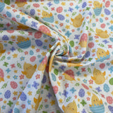 100% Cotton  - Spring Easter Eggs and Chics - £9.00 per metre - Sold by half metre