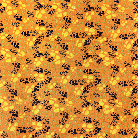 Orange animal print Kayes Textiles 100% cotton dressmaking Southend Westcliff sewing fabric craft clothes pattern print fabric shops Metre discount cheap